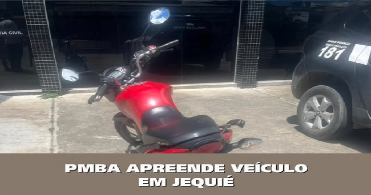PM apreende motocicleta e conduz suspeito durante Operação Scutum Viarum em Jequié
