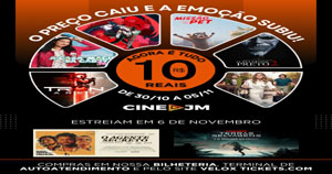 O preço caiu, mas a emoção subiu no  Cine São José!