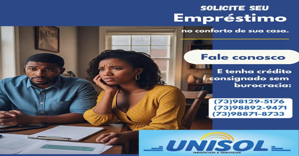 Crédito para Todos  Unisol: Empréstimo CLT - Carteira assinada