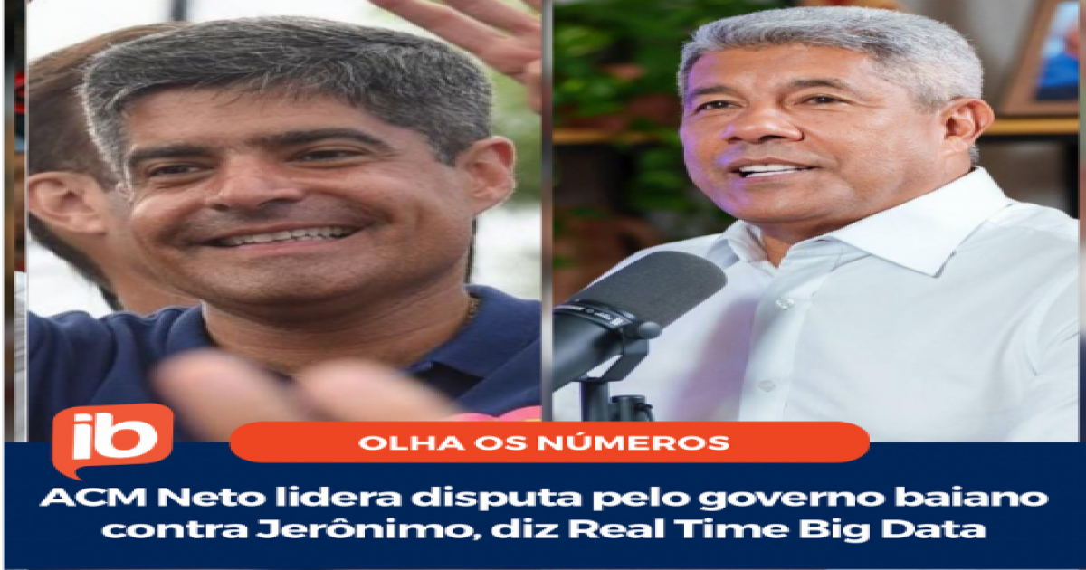 ACM Neto liderar as pesquisas para governador da Bahia