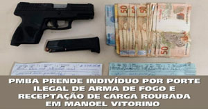 CIPE Central deteve homem com carga roubada na cidade de Manoel Vitorino