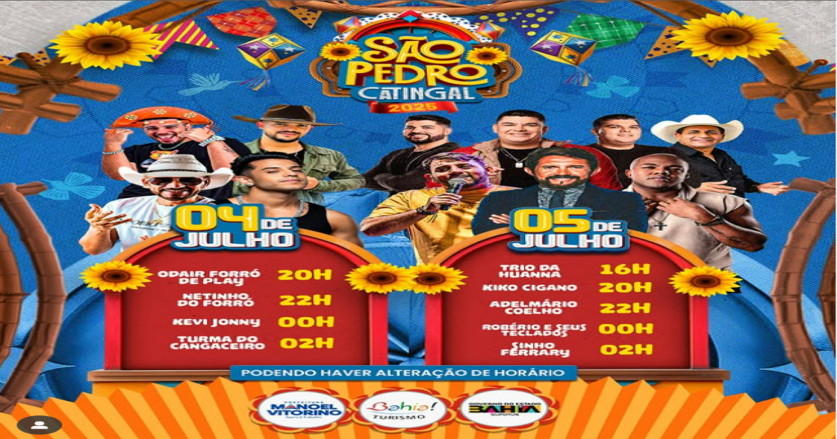 Começa hoje o São Pedro de Catingal