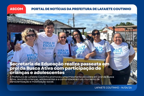 Secretaria de Educação realiza passeata em prol da Busca Ativa