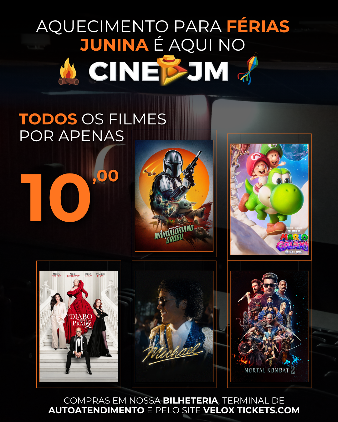 ESQUENTA PARA AS FÉRIAS JUNINAS É NO  CINE SÃO JOSÉ