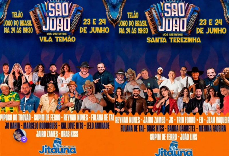 Prefeitura de Jitaúna confirma o tradicional São João nos distritos de Santa Terezinha e Vila Temão