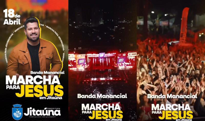 Prefeito Marcelo Pecorelli confirma Marcha para Jesus com presença confirmada da Banda Manancial dia 18 de abril em Jitaúna