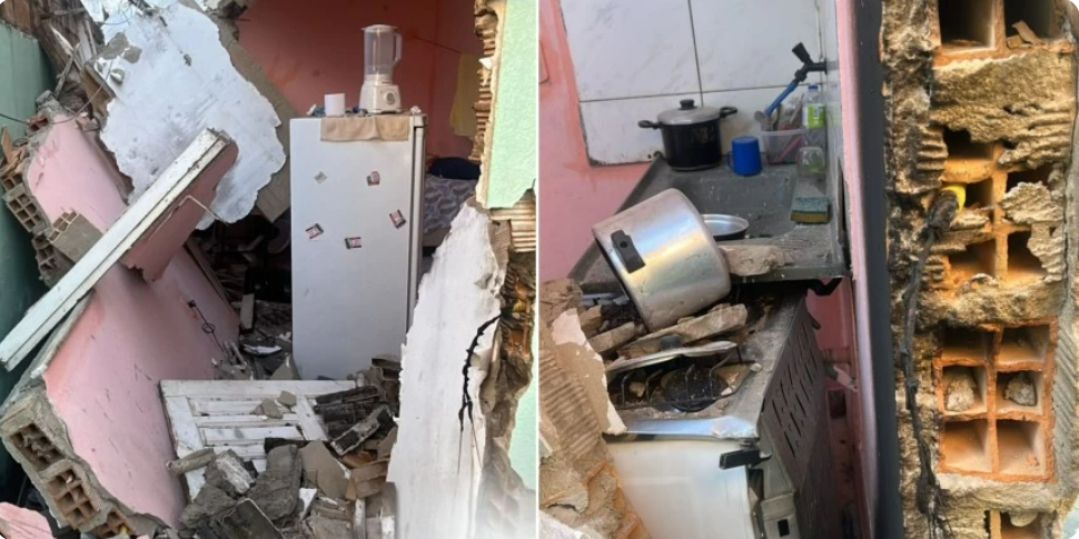 Panela de pressão explode, deixa um pessoa ferida e danifica imóvel em SAJ Panela de pressão explode, deixa um pessoa ferida e danifica imóvel em SAJ