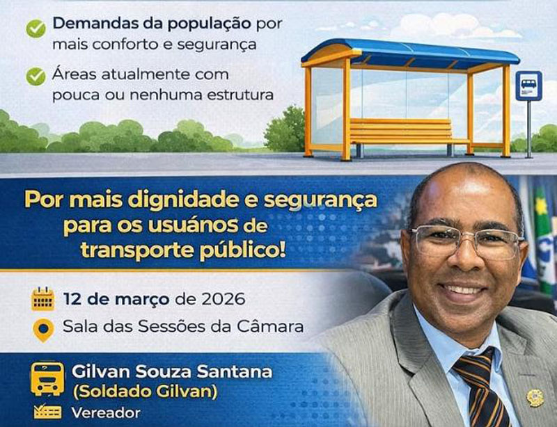 Soldado Gilvan solicita novos abrigos de parada de ônibus ao longo da Lomanto Júnior