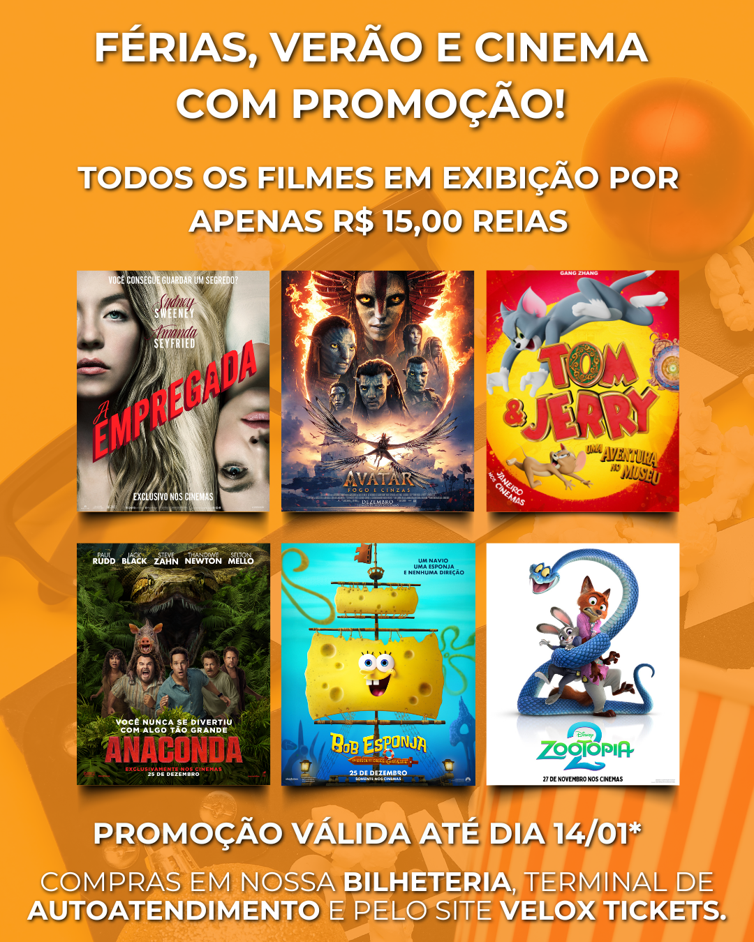FÉRIAS, VERÃO E PROMOÇÃO NO CINE SÃO JOSÉ!