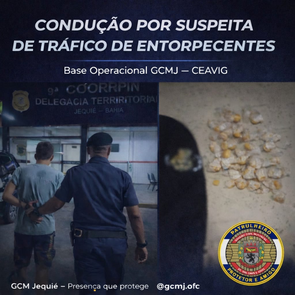 GCM de Jequié realiza condução por suspeita de tráfico no Centro de Abastecimento Vicente Grilo