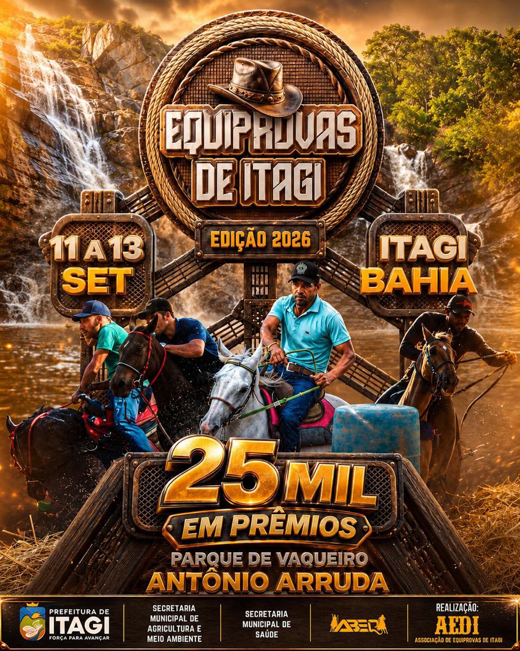 Itagi sedia terceira edição de Equiprovas com competições de 3 Tambores, 6 Balizas e 5 Tambores Itagi sedia terceira edição de Equiprovas com competições de 3 Tambores, 6 Balizas e 5 Tambores