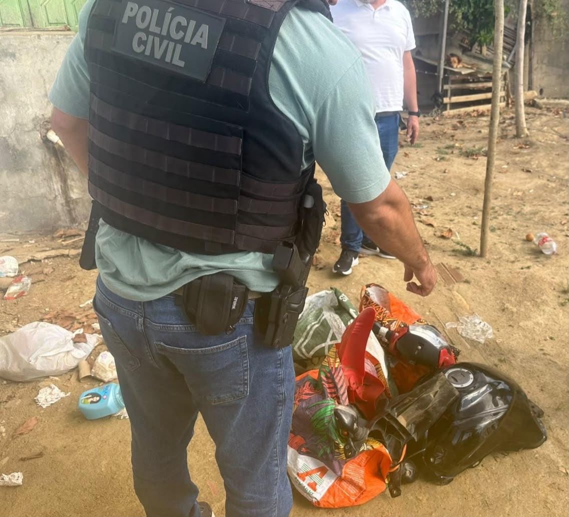 Homem é preso em flagrante por receptação qualificada de peças de motocicleta em Vitória da Conquista