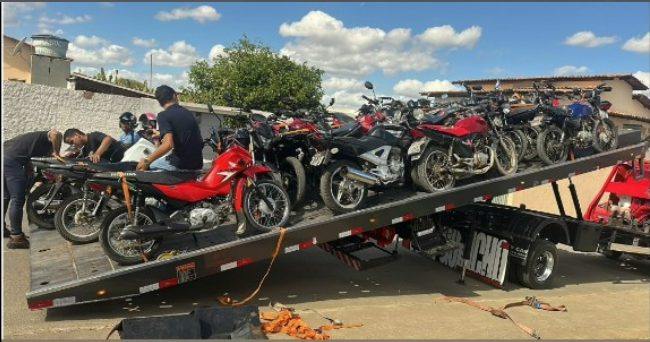 Polícia Militar apreende 21 motocicletas durante a Operação Lince em Jaguaquara