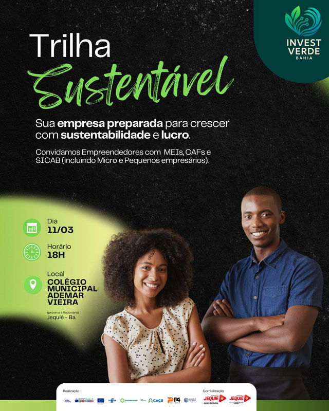Invest Verde Bahia promove encontro Trilha Sustentável em Jequié Invest Verde Bahia promove encontro Trilha Sustentável em Jequié