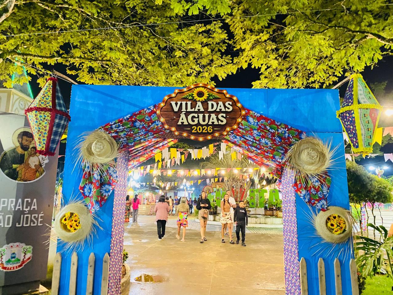 Abertura da Vila das Águas reúne comunidade e marca início da programação junina