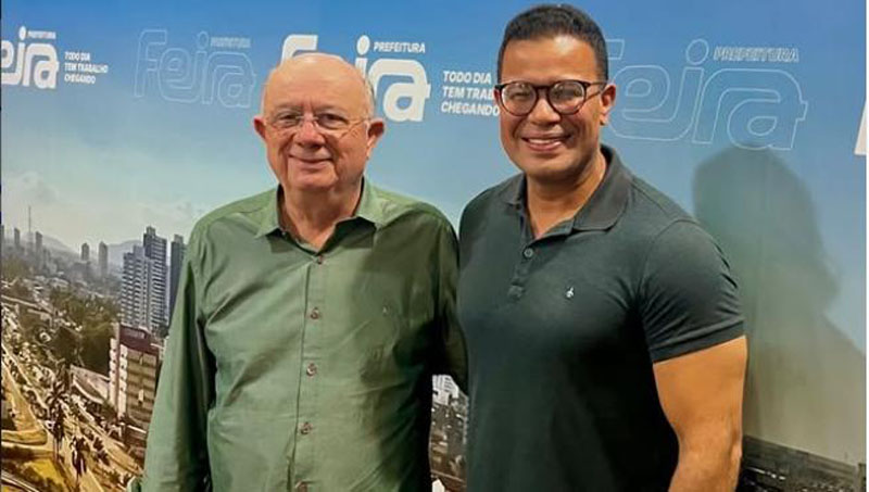 Pré-candidato a deputado estadual Silva Neto se reúne com prefeito de Feira de Santana