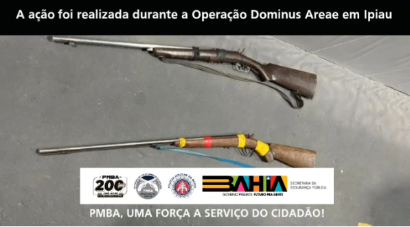 Ipiaú | PM apreende espingardas artesanais durante a Operação Dominus