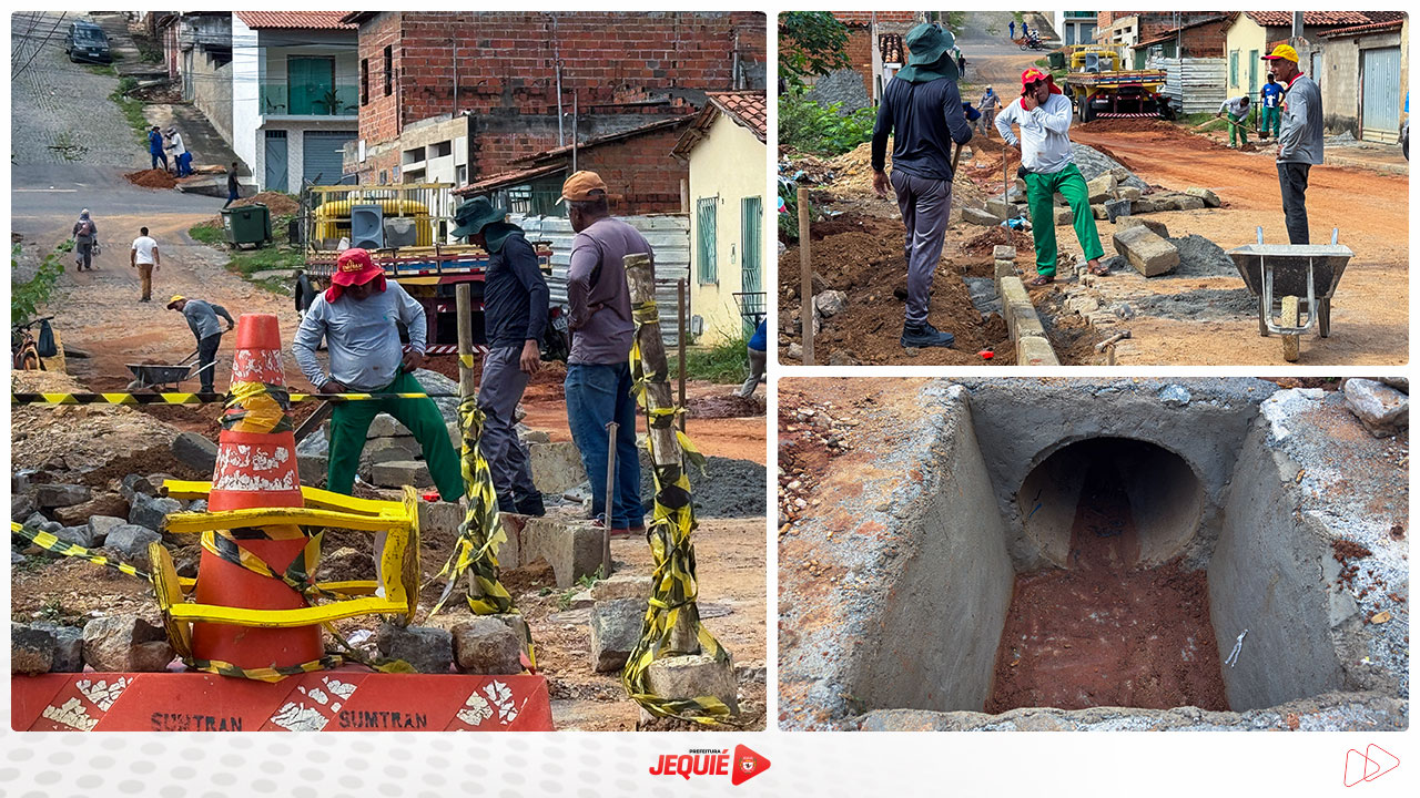 Prefeitura de Jequié segue com manutenção dos canais pluviais e limpeza dos bueiros obstruídos por lixo residencial e entulho levados pelas chuvas