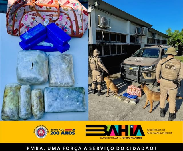 Mais uma mulher é presa na rodoviária de Itabuna com mais 10 kg de drogas