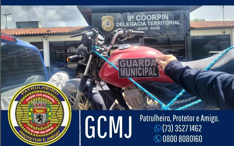 Guarda Civil Municipal recuperou moto roubada no bairro Jequiezinho