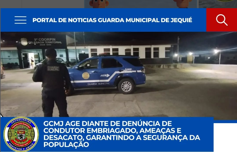 Guarda Municipal de Jequié deteve motorista embriagado que ameaçava a família