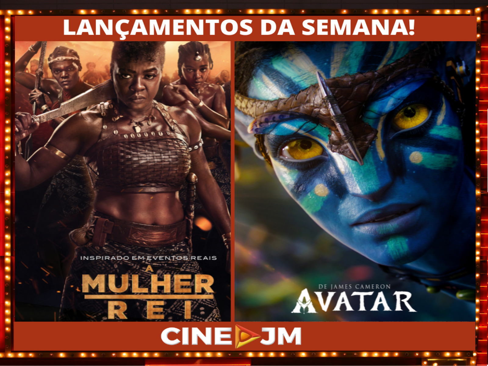 dois super lançamentos no Cine São José: A Mulher Rei e Avatar