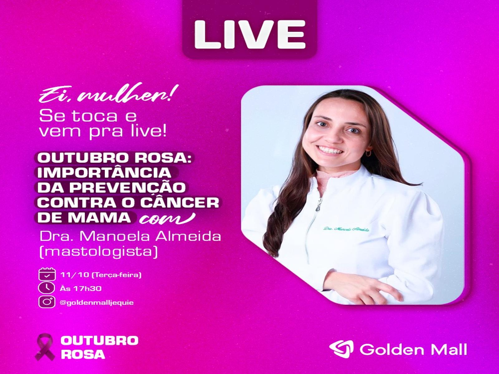 Golden Mall promove live especial de conscientização pela prevenção e combate ao câncer de mama