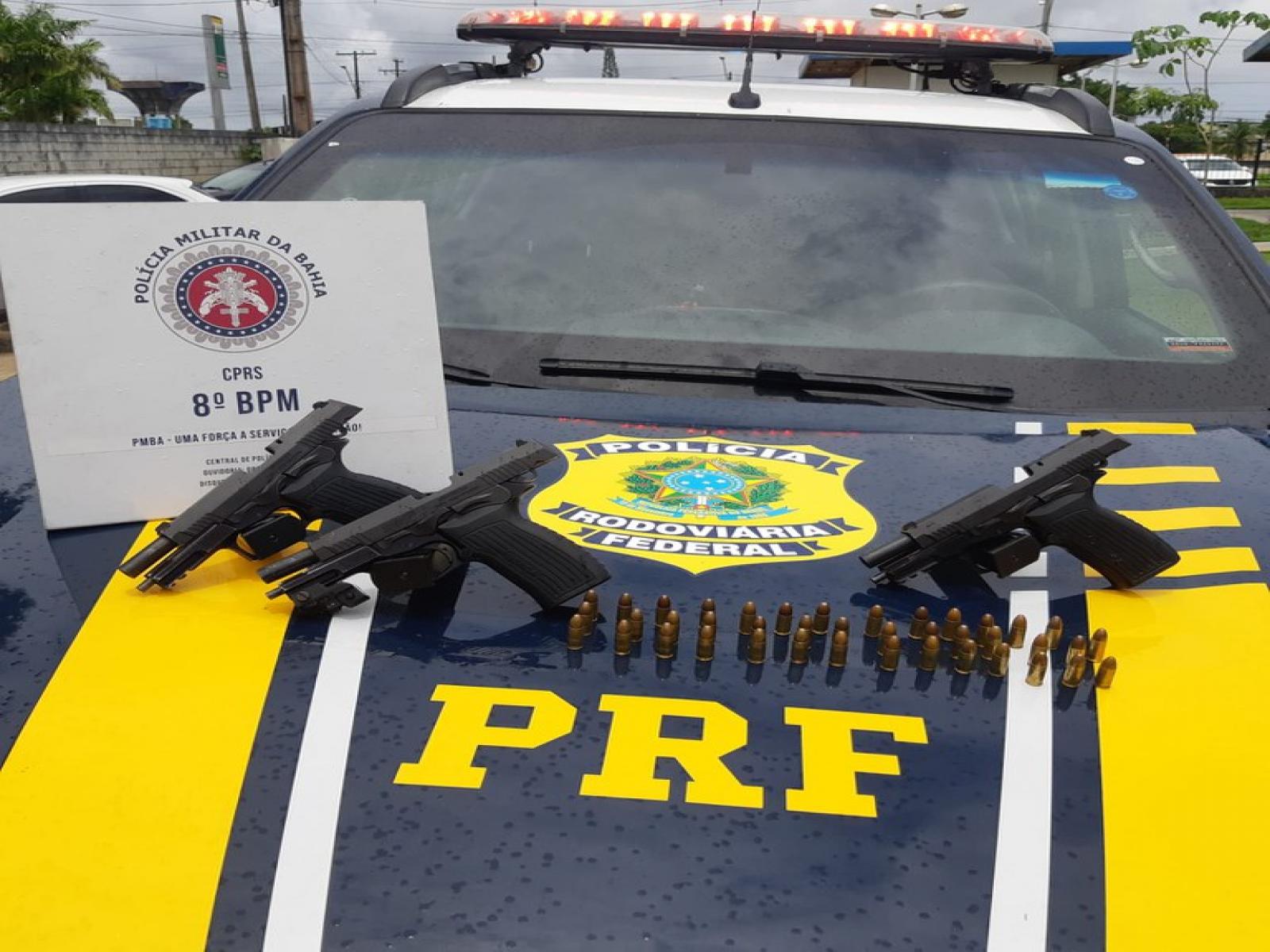 Em ação rápida, PRF prende 3 suspeitos de tentativa de assalto em Porto Seguro