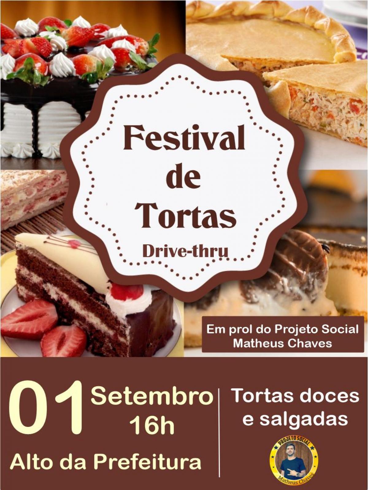 Festival de tortas em prol do projeto Matheus Chaves