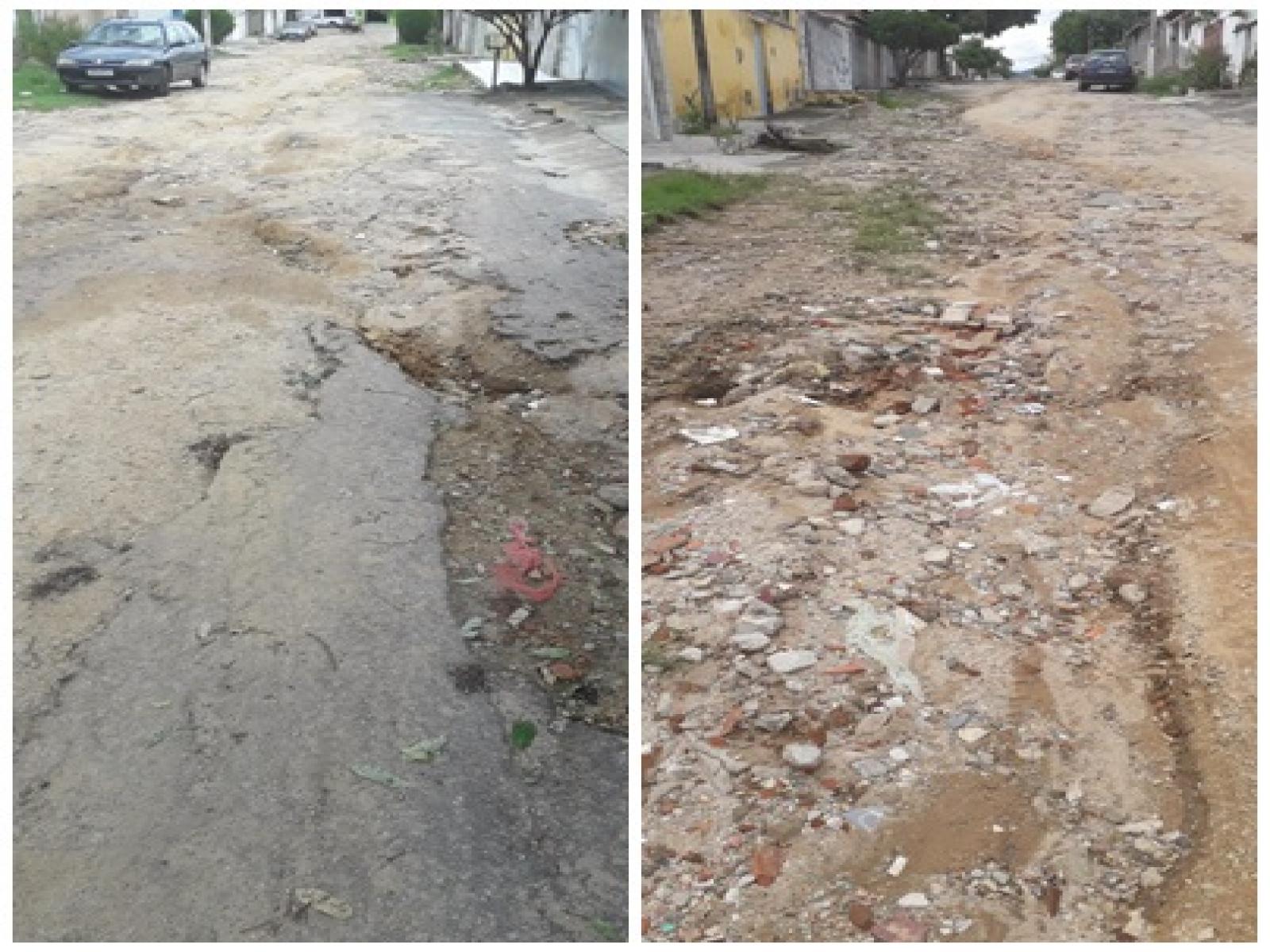 Motociclista sofre acidente por causa de buracos da Rua Lourival Ribeiro