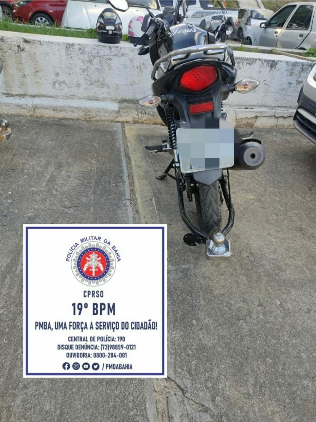 Polícia Militar recupera moto roubada no anel viário de Jequié