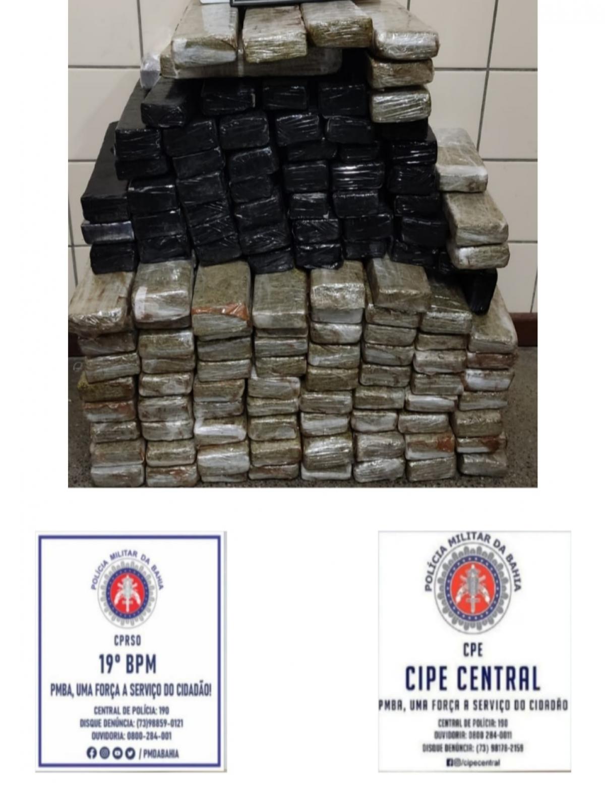 Polícia Militar prende homem com 80 kg de maconha em Jequié