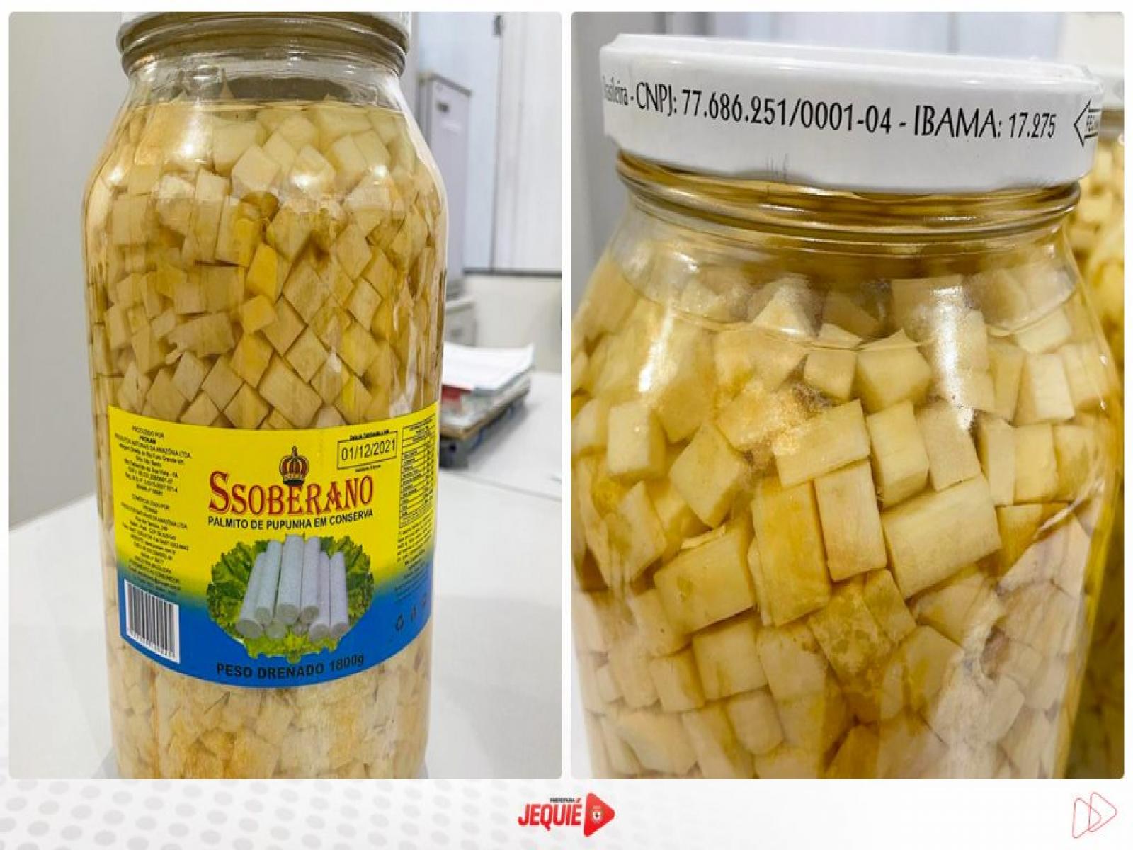 Prefeitura de Jequié apreende palmitos clandestinos e marca de produto falsificado