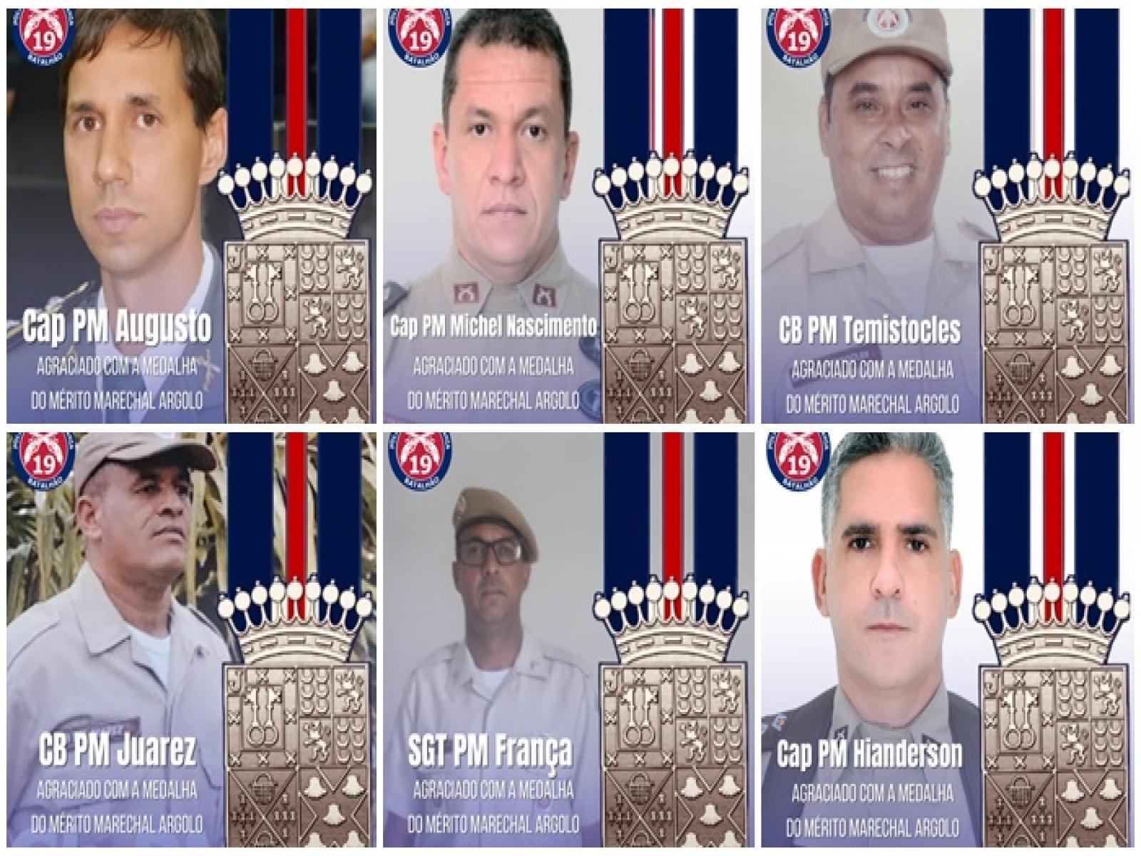 Oficiais e Praças do 19ºBPM são agraciados com Medalha do Mérito Marechal Argolo Visconde de Itaparica