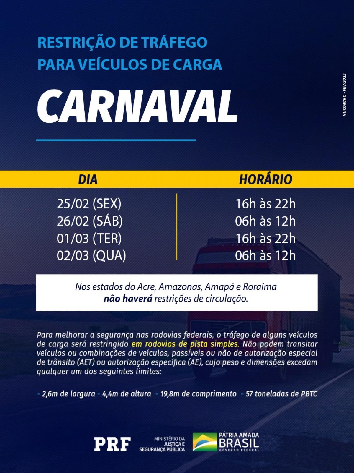 Vai pegar a estrada no carnaval: Confira as dicas da PRF para fazer uma viagem tranquila e segura
