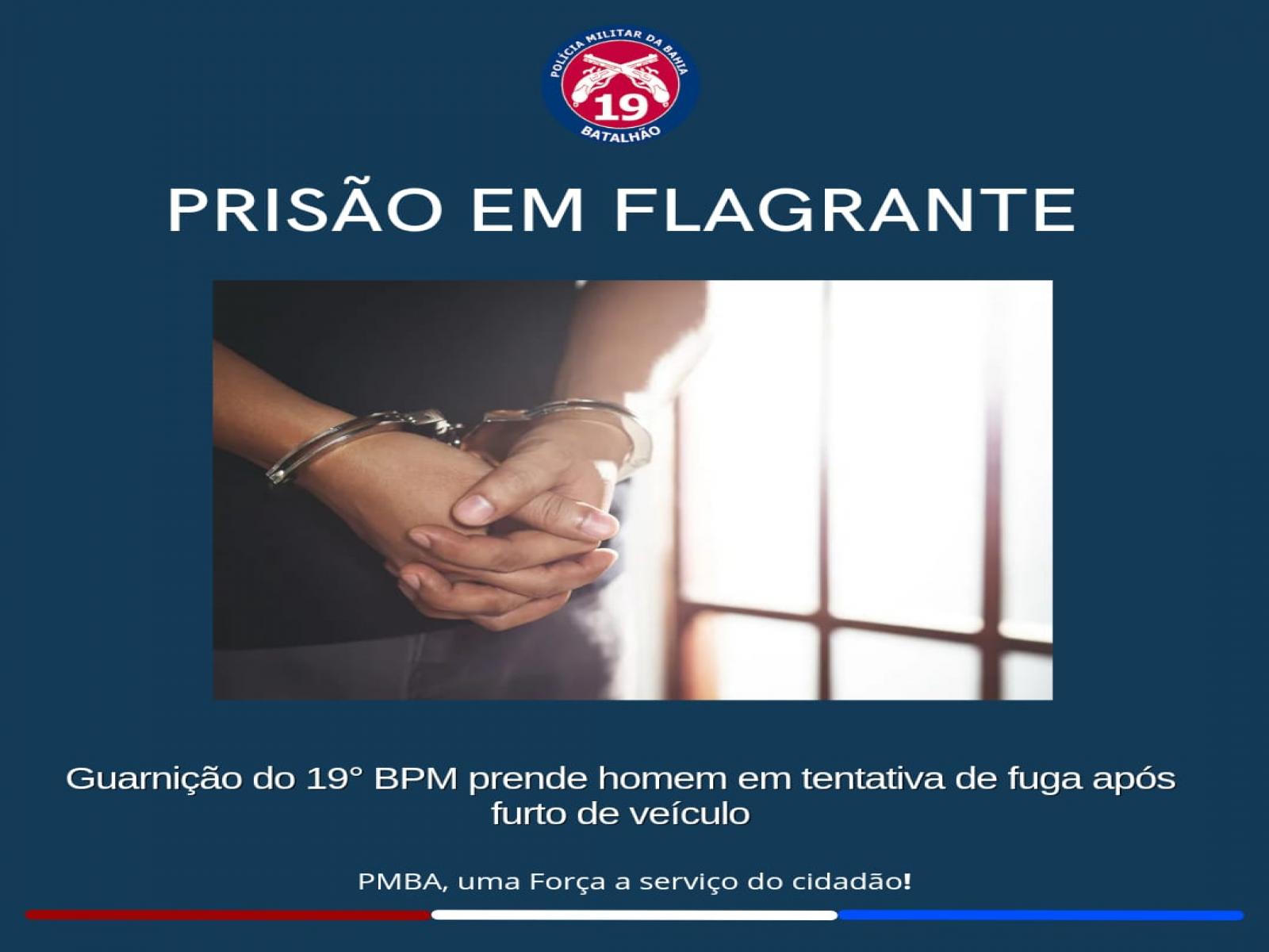 Ladrão de veículo é preso quando tentava fugir de Jequié