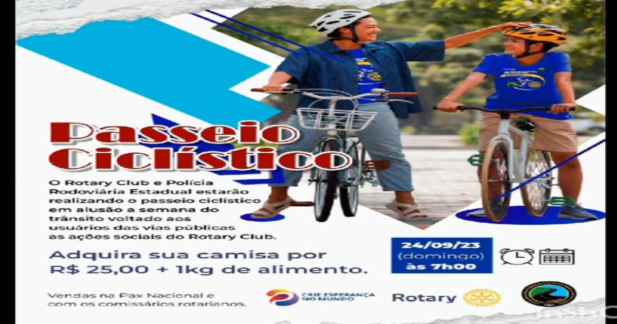Rotary e Polícia Rodoviária Estadual promovem passeio ciclístico em comemoração a semana do trânsito