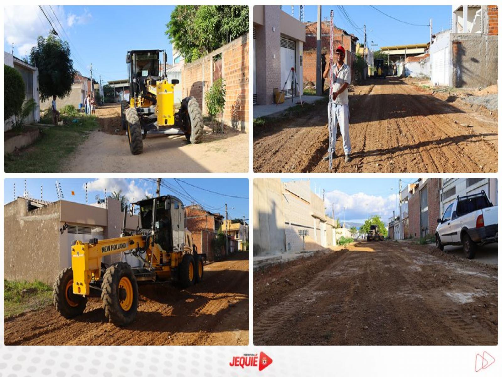 Prefeito de Jequié acompanha início das obras de pavimentação asfáltica do Loteamento Novo Horizonte