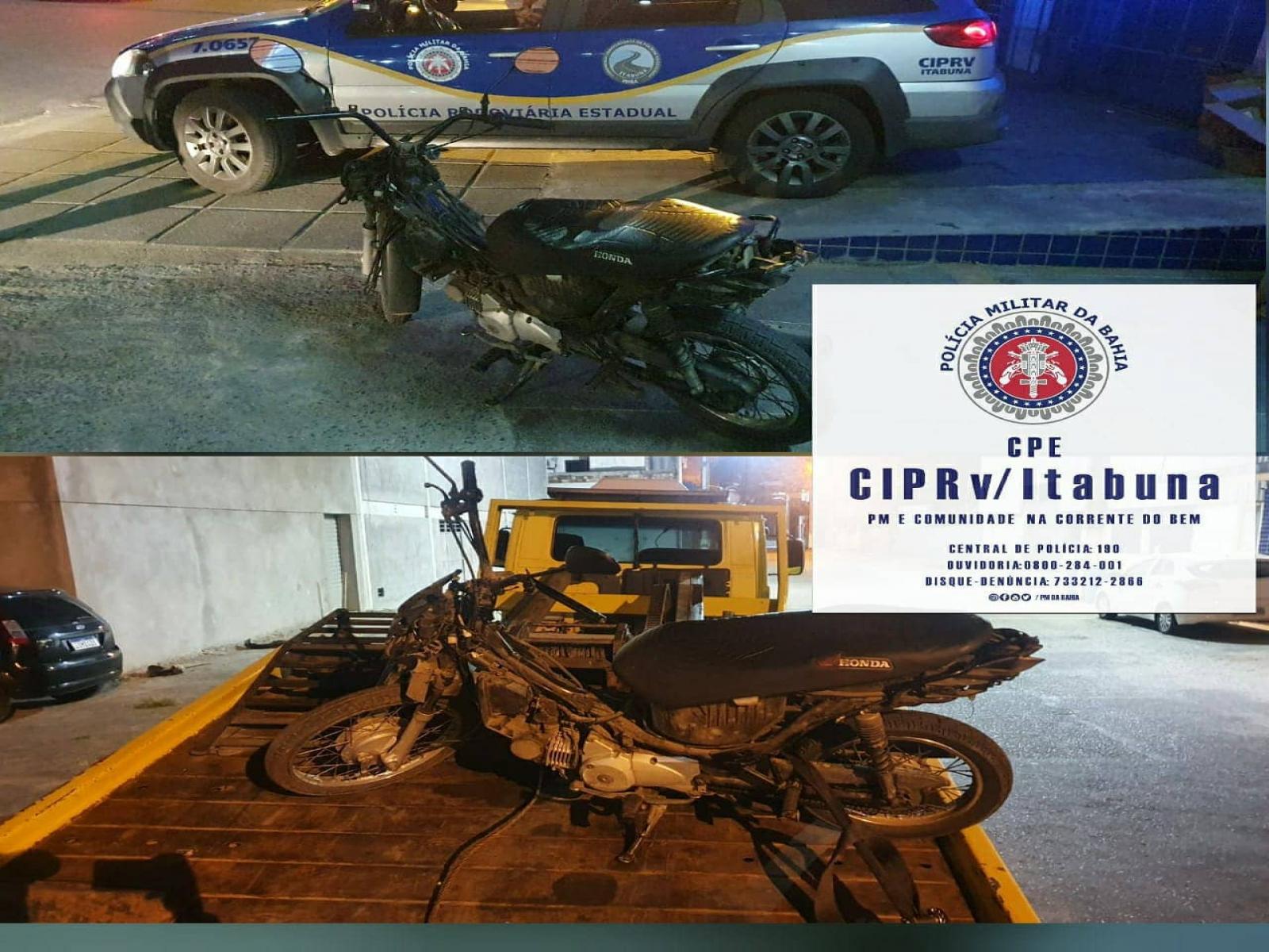 PRE recupera moto roubada em Itabuna