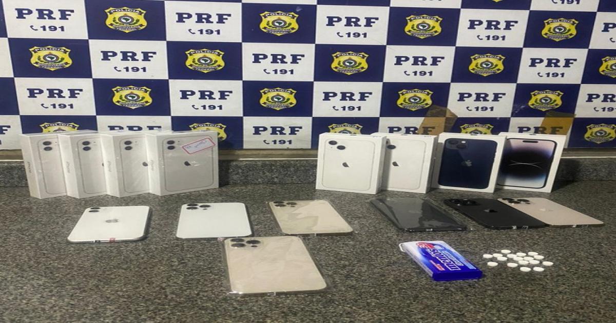 PRF apreende celulares avaliados em R$60.000,00 na BR 116 em Jequié