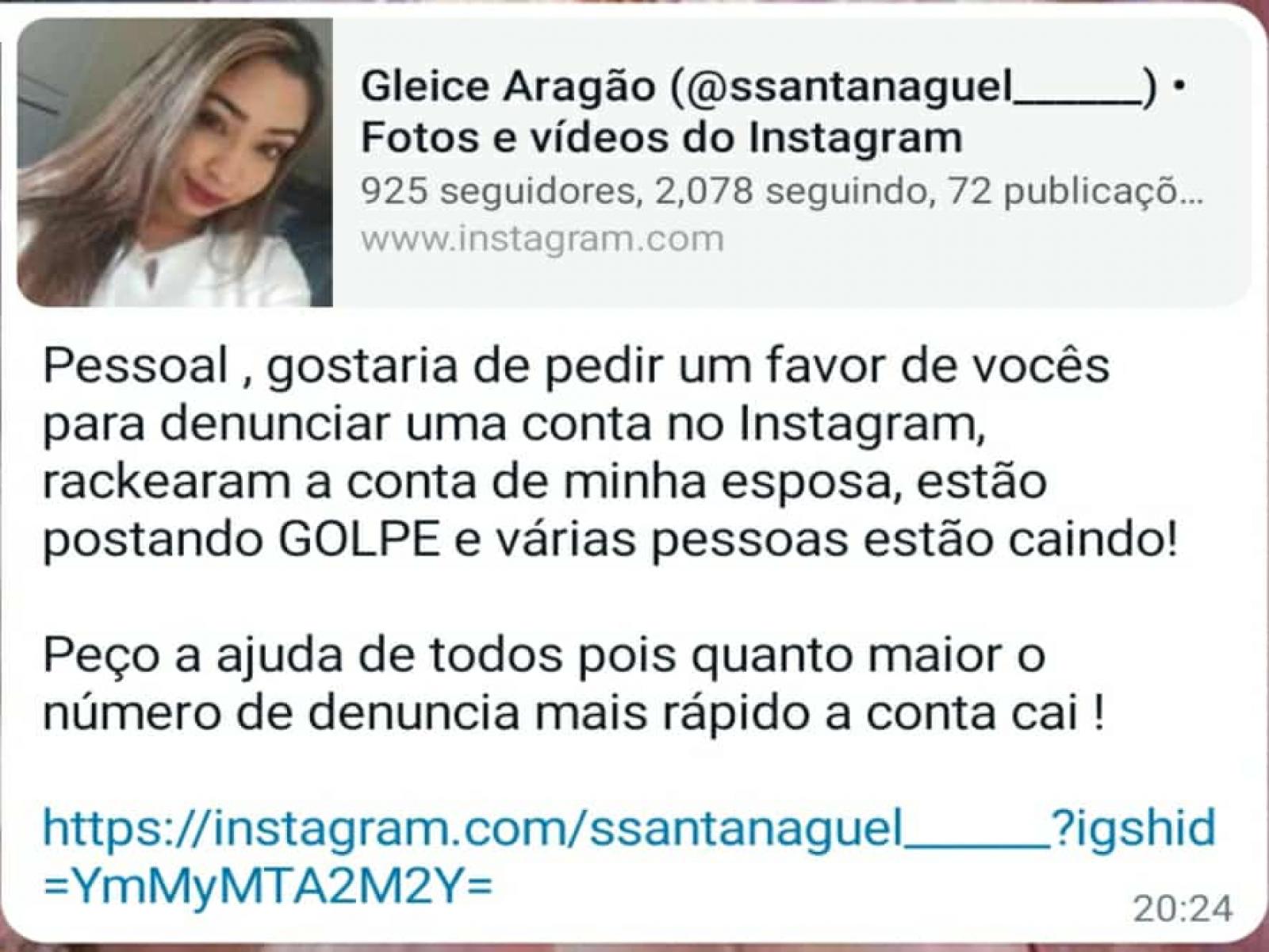 Jequieensee faz alerta após ter o Instagram ranqueado