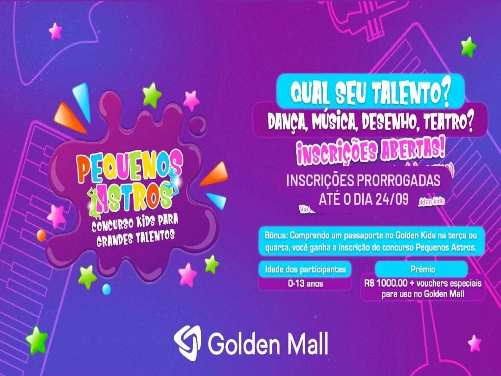 O Golden Mall não para: agenda divulga concurso infantil e promove um de fantasias no mês de outubro