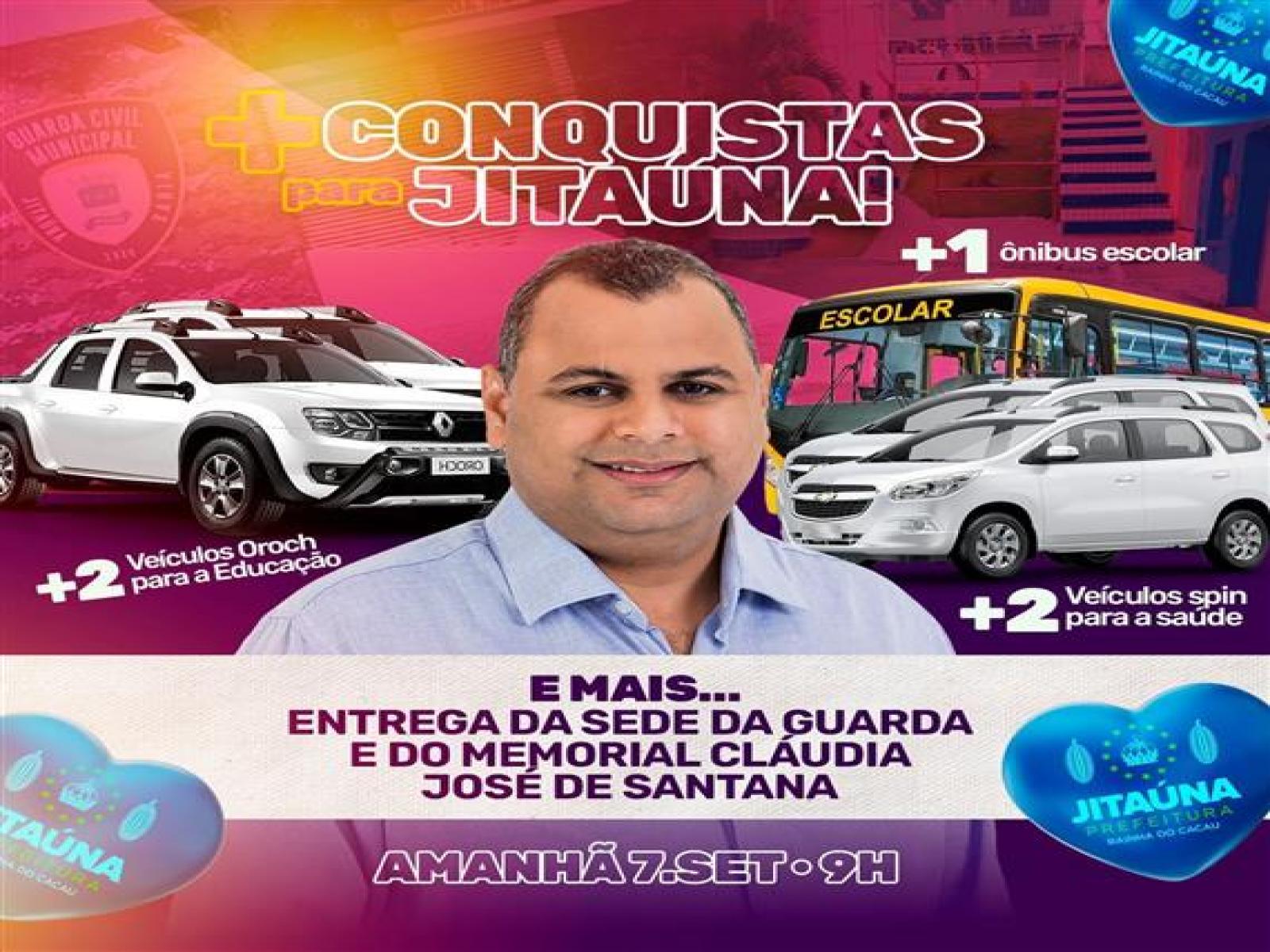 Prefeitura de Jitaúna entrega novos veículos e reforça frota da Saúde e Educação.