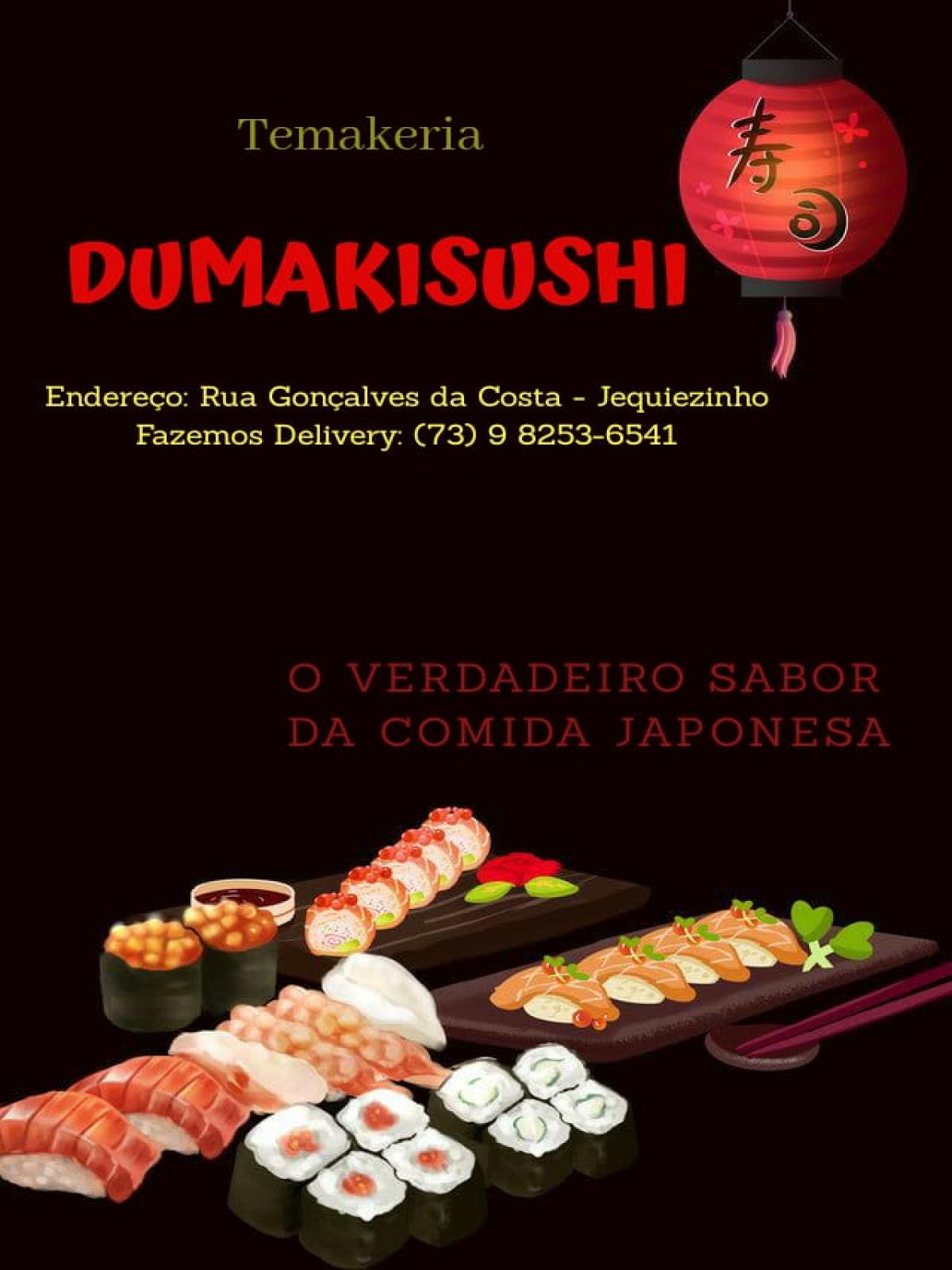 A melhor comida japonesa de Jequié na Temakeria Dumakisushi