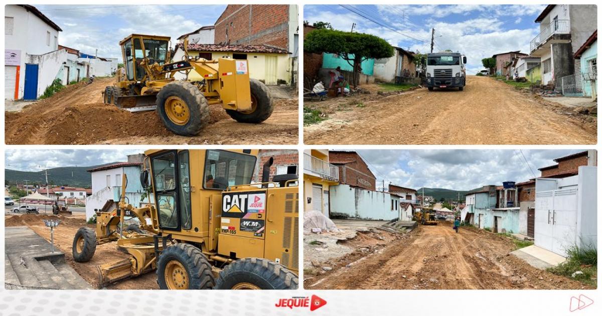 Prefeitura de Jequié dá continuidade a serviço de terraplanagem no bairro Cidade Nova