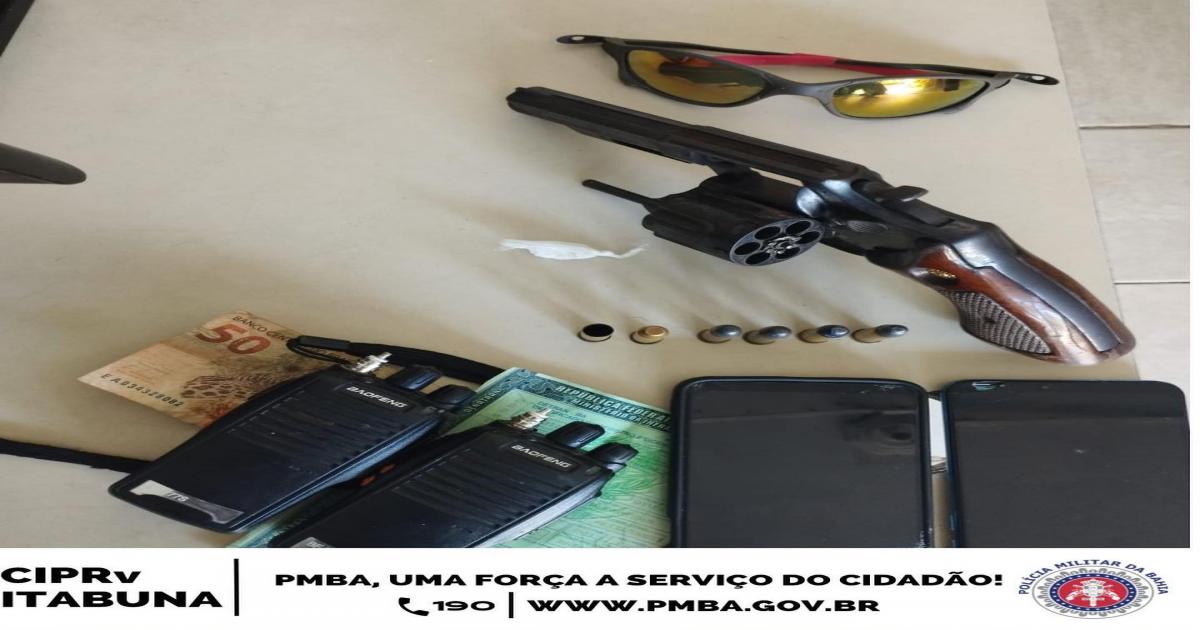 PRE apreendeu arma e drogas na estrada de Itacaré