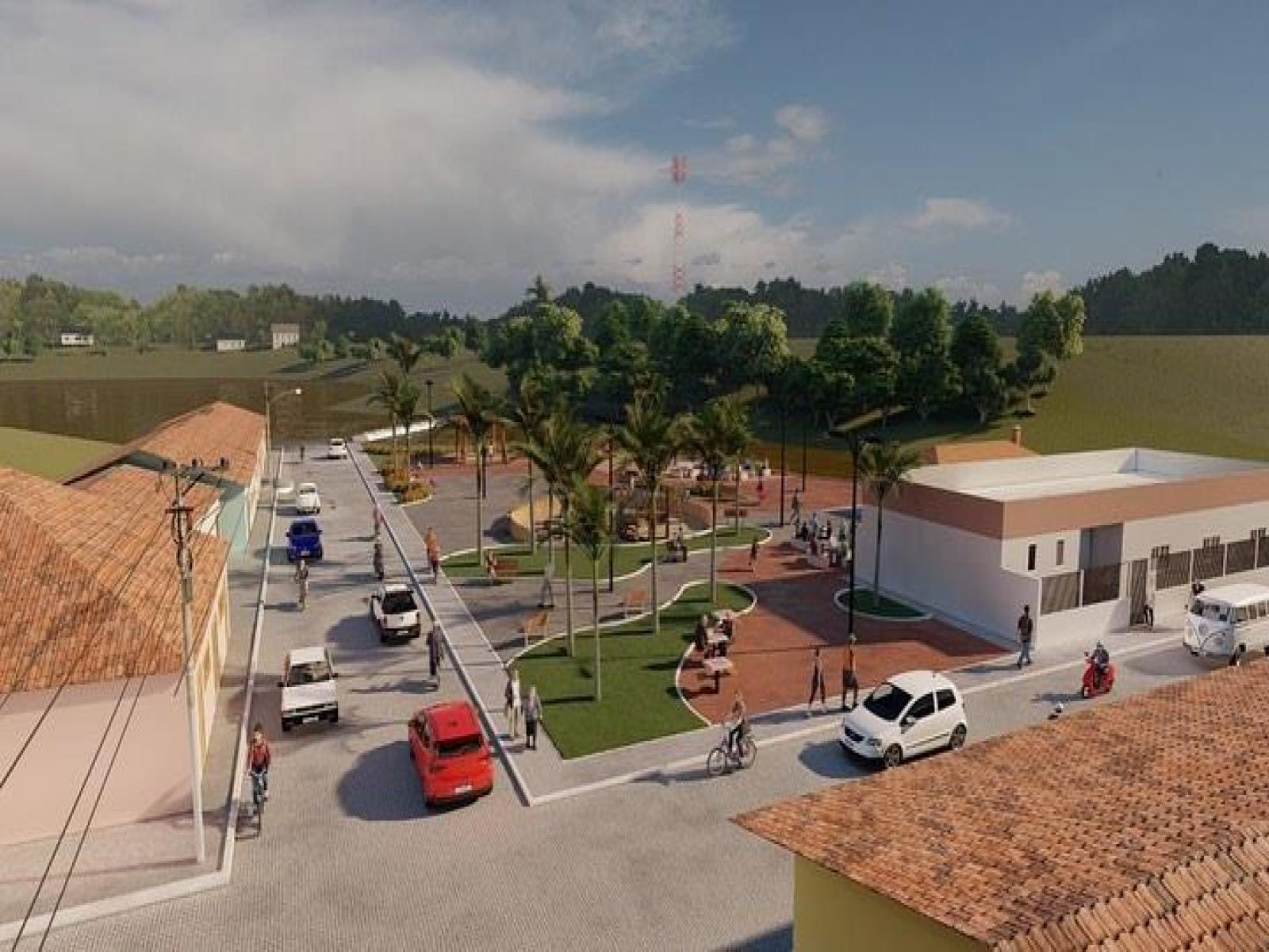 Prefeito de Jitaúna, Marcelo Pecorelli apresenta projeto de construção da nova praça da Barragem