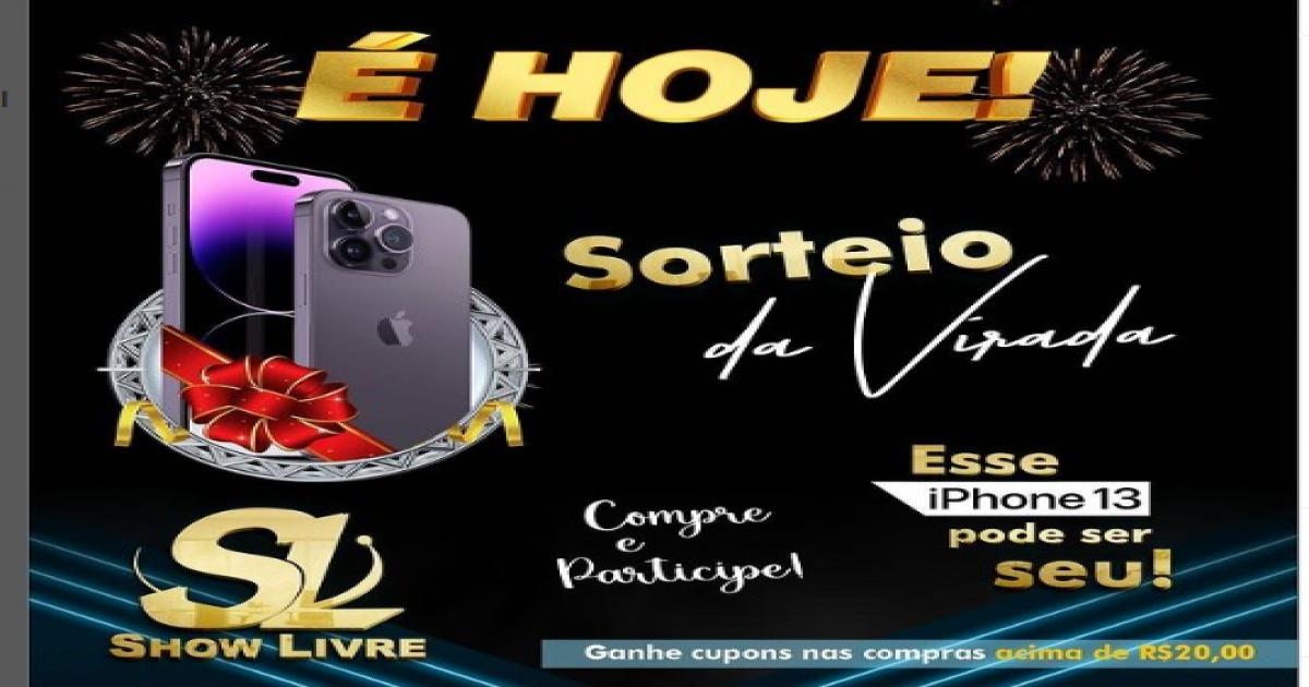Show Livre sorteia hoje um Iphone 13