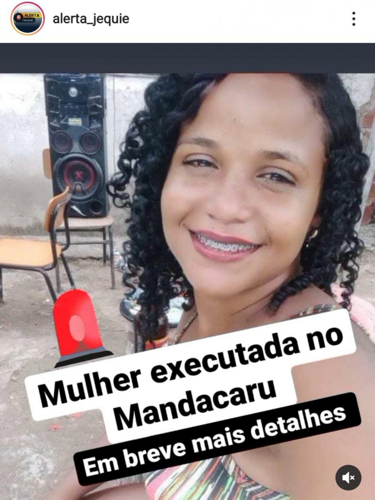Mulher assassinada com 10 tiros em Jequié