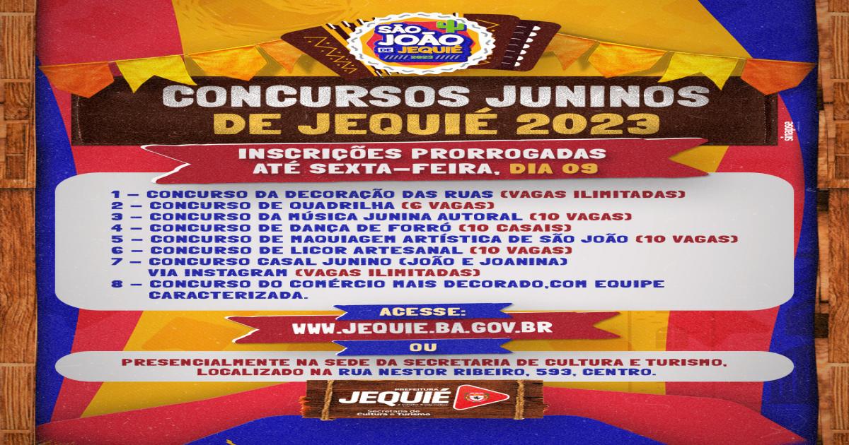 Prefeitura de Jequié prorroga inscrições para premiação da rua com a mais bela decoração de São João e demais concursos juninos